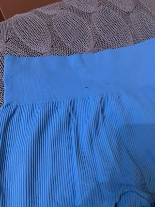 Mallas Bershka Ribbed Azul Talla M-L