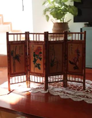 Biombo vintage para muñecas