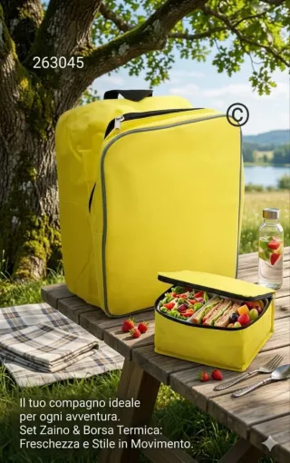 Zaino termico giallo