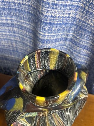 Jarrón de cerámica multicolor