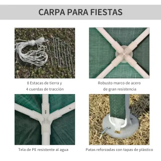 Carpa Cenador Jardín 3x3m