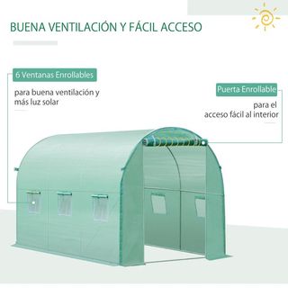 Plásticos para Invernaderos 3x2x2 m Cubierta Verde