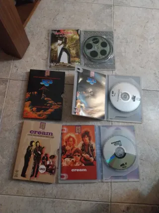 DVDs Iron Maiden, Yes y Cream