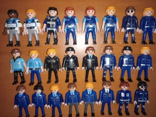 Playmobil-Lot 24 Policías diferentes departamentos