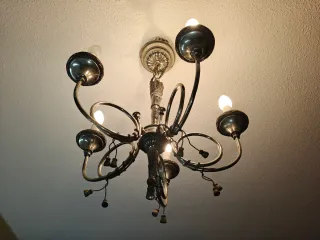 Lámpara araña clásica plata