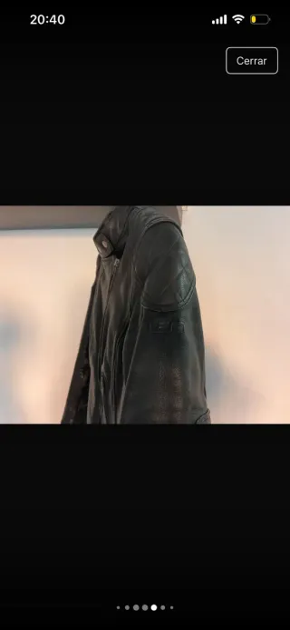 Chaqueta de moto piel negra