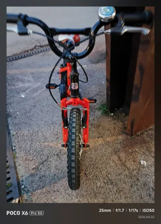 Bicicleta Monty 16 Negra y Naranja, aluminio