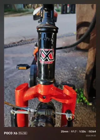 Bicicleta Monty 16 Negra y Naranja, aluminio