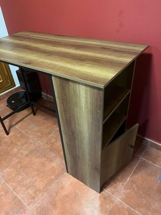 Mesa bar extensible madera y metal