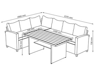 Conjunto Muebles Jardín Agermose
