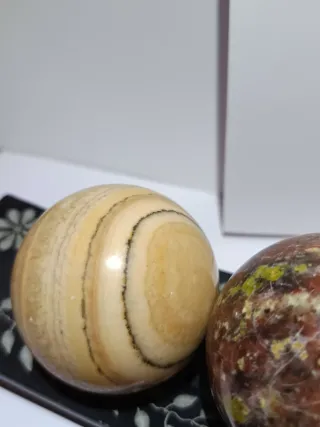 3 sfere minerali vintage