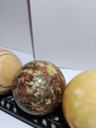 3 sfere minerali vintage