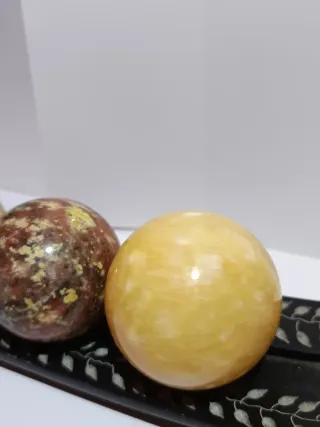 3 sfere minerali vintage