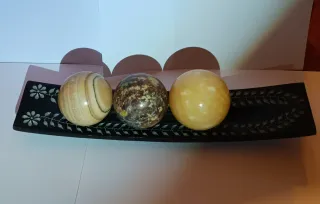 3 sfere minerali vintage