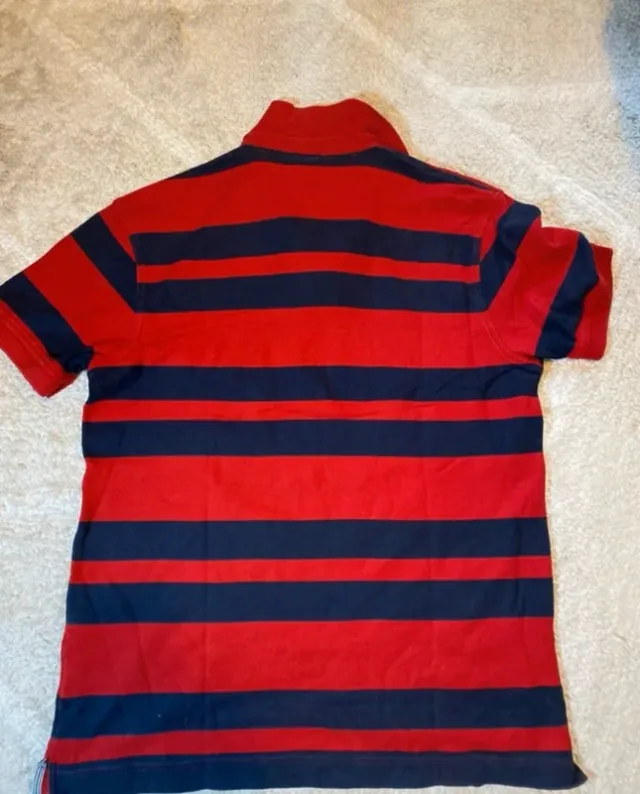 Polo Tommy Hilfiger Rayas Rojo y Azul