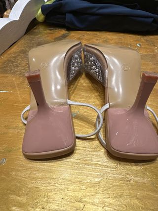 Scarpe eleganti con perle e strass Tg 37