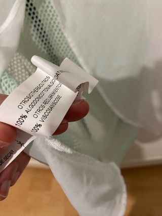 Camiseta Malla Verde y Blanca Talla m