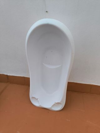 Bañera Bebé Ergonómica Blanca - Compacta y Ligera