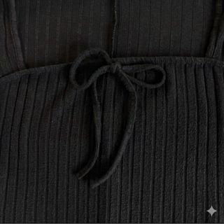 Mini vestido coquette negro para mujer