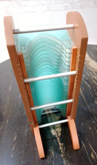 Archivador CD Madera Cerezo 25 Unidades