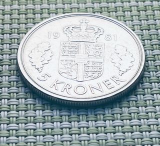 Moneta Danimarca 5 Kroner 1981