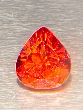 Zafiro Padparadscha 5.05 Ct Pera Naranja