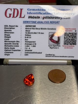 Zafiro Padparadscha 5.05 Ct Pera Naranja
