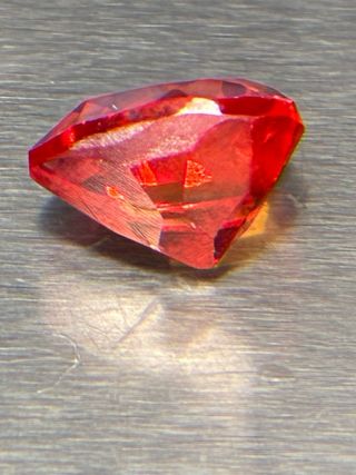 Zafiro Padparadscha 5.05 Ct Pera Naranja