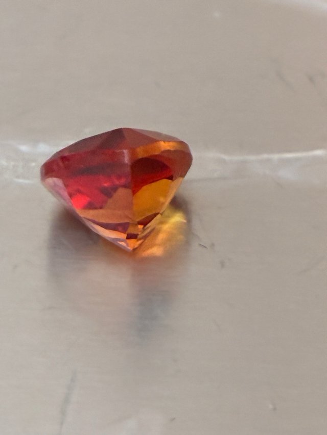 Zafiro Padparadscha 5.05 Ct Pera Naranja