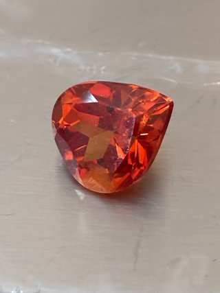 Zafiro Padparadscha 5.05 Ct Pera Naranja