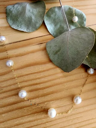 Collar Oro 18k Perlas