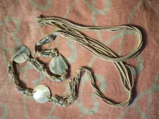 Cintura etnica con madreperla a corda