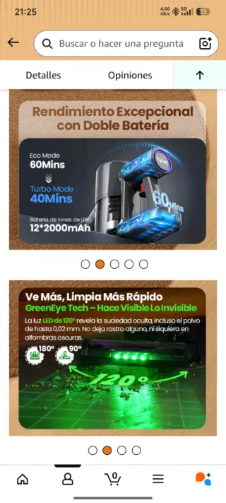 Escoba aspiradora nueva precintada