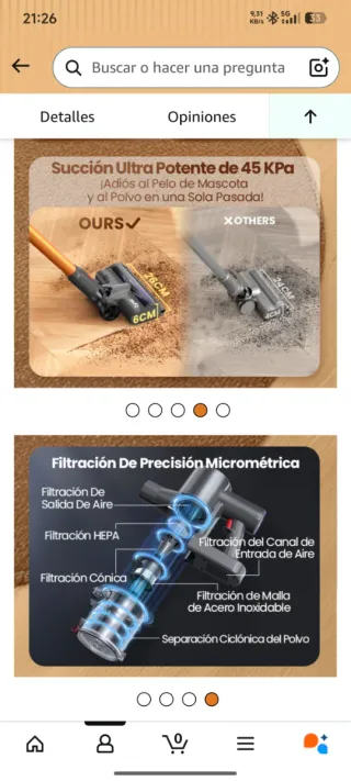 Escoba aspiradora nueva precintada