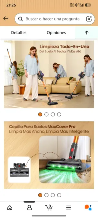 Escoba aspiradora nueva precintada