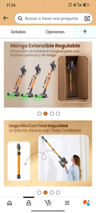 Escoba aspiradora nueva precintada