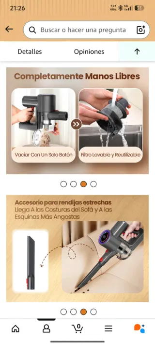 Escoba aspiradora nueva precintada