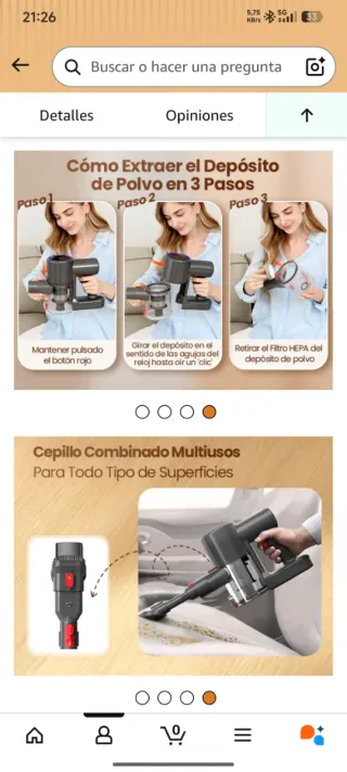 Escoba aspiradora nueva precintada