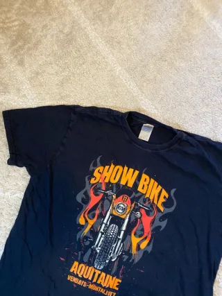 Camiseta Vintage Moto Show Bike Talla L