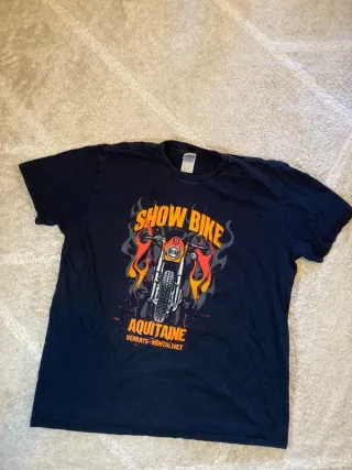 Camiseta Vintage Moto Show Bike Talla L