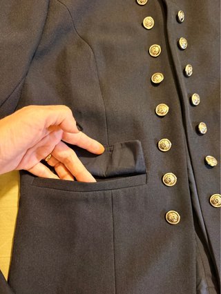 Chaqueta azul marino militar