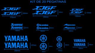 Kit 20 Pegatinas Yamaha XJ6F