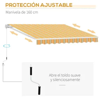 Toldo retráctil 300x250 cm exterior