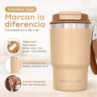 Vaso Térmico NUEVO 470 ml  de Acero Inoxidable