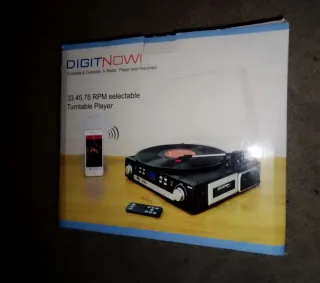 DIGITNOW! Reproductor Vinilo/CD/Radio/Cinta