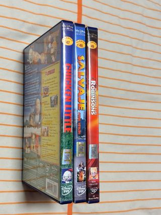 3 DVDs Disney: Chicken Little, Salvaje, Robinsons