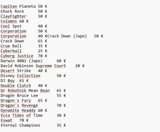 Juegos Mega Drive Sega (Precios en fotos)