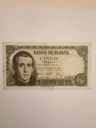2 Billetes 5 Pesetas Banco de España 1951