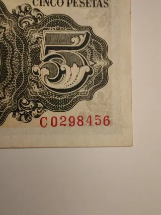 2 Billetes 5 Pesetas Banco de España 1951