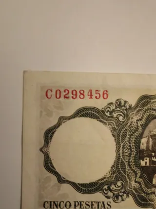 2 Billetes 5 Pesetas Banco de España 1951